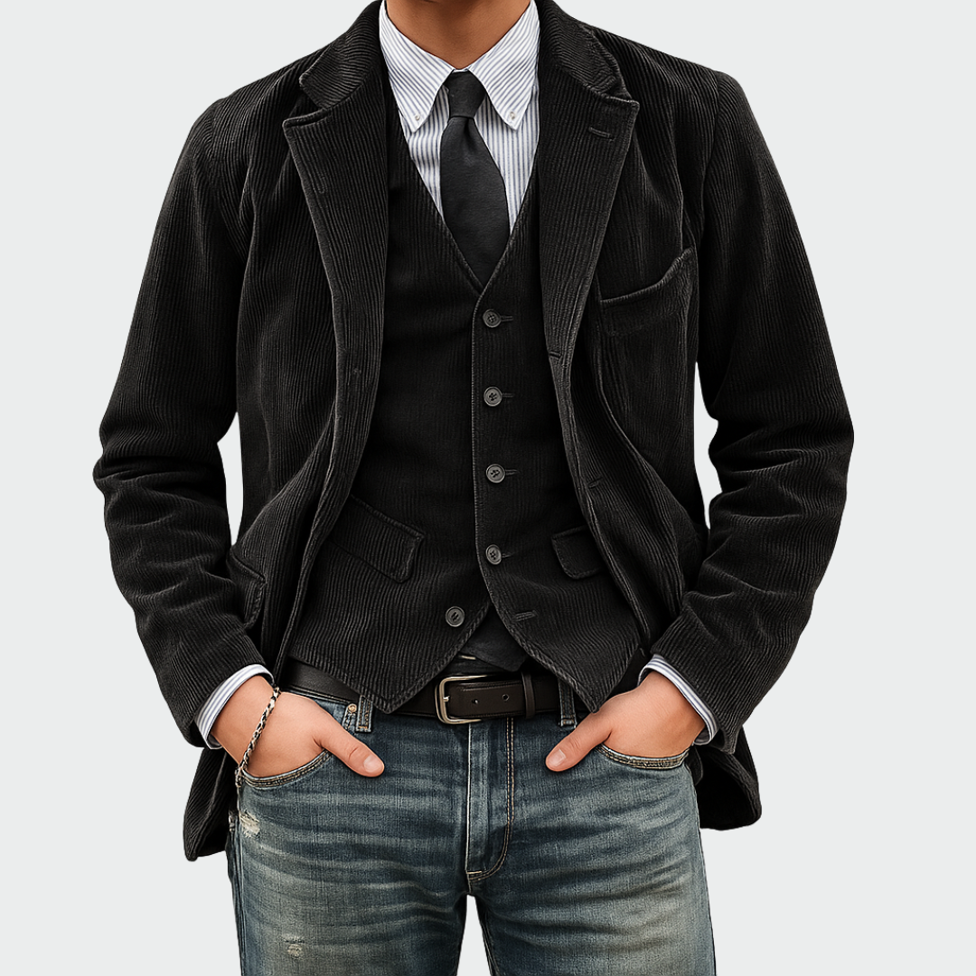 Elmont | Velvet Blazer and Waistcoat Set