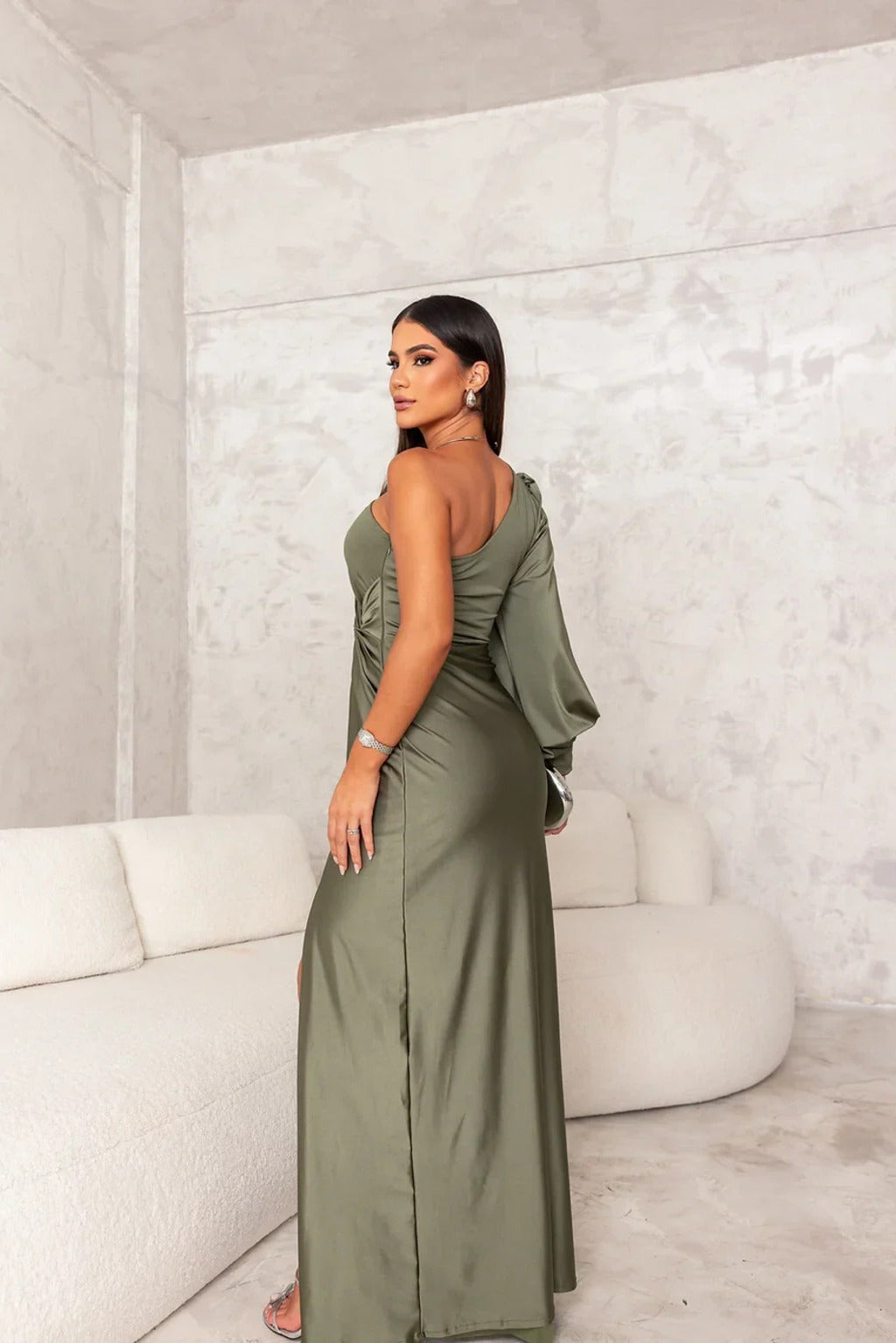M&H | One-Shoulder Maxi Dress