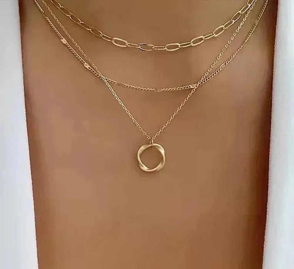 Elmont | Layered Gold Pendant Necklace